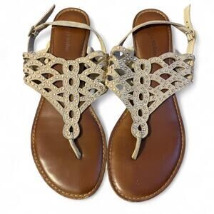 Tan and cream sandals beachyvibes